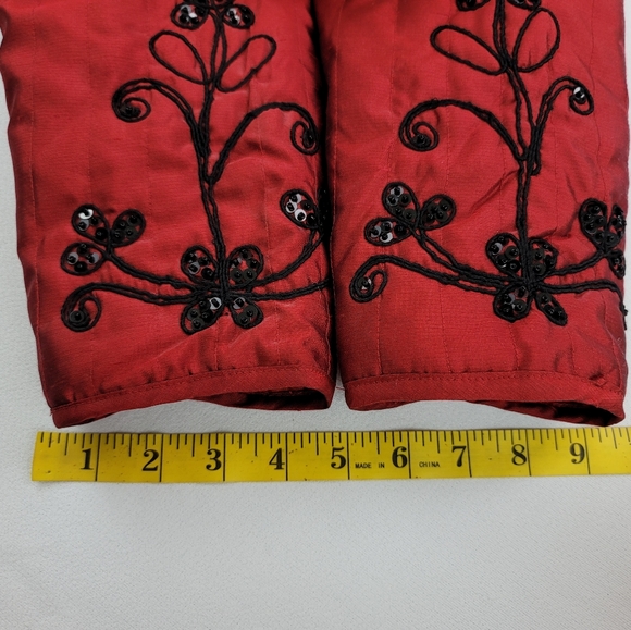 Silkland Silk Embellished Womens Quilted Jacket Coat Sz Medium - Picture 10 of 16